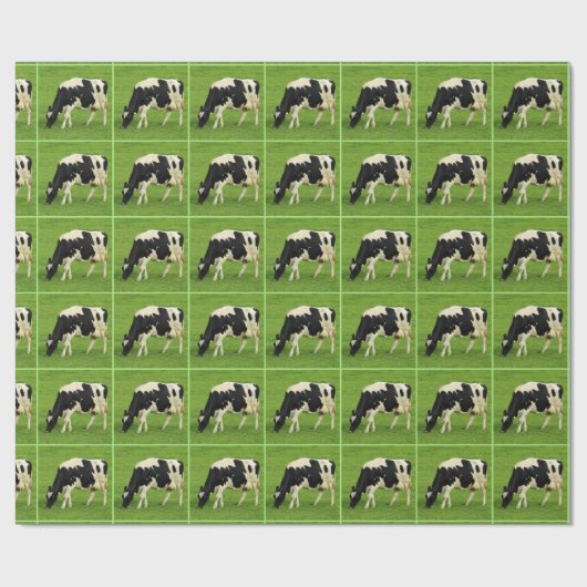 Zwarte witte koe cadeaupapier (Vlak)