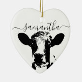 Zwarte witte Koe keramische siervoorwerpen Keramisch Ornament (Rechts)