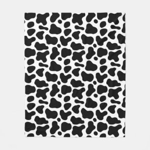 Zwarte Witte Koeienprint Dierpatroon Fleece Deken