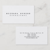 Zwarte witte koerier Professional Minimale stijl Visitekaartje (Voorkant / Achterkant)