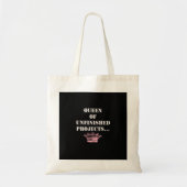 Zwarte witte koningin van Onvoltooide Projecten Ty Tote Bag (Voorkant)