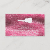 Zwarte & Witte kool & moderne gitaar Muziek B Visitekaartje (Achterkant)