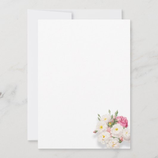 Zwarte witte koraalroze lijst Weddenschap Kaart (Achterkant)