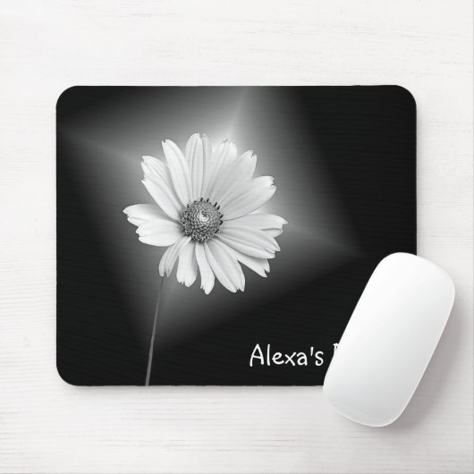 zwarte witte kosmos muismat (Met muis)