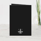 Zwarte Witte Kroonluchter Wedding Orde van Service Programma (Achterkant)