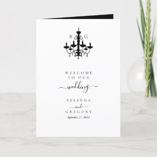Zwarte Witte Kroonluchter Wedding Orde van Service Programma