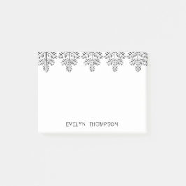 Zwarte witte legant botanische tropische tak post-it® notes