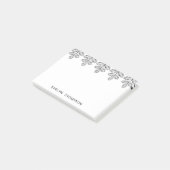 Zwarte witte legant botanische tropische tak post-it® notes (Schuin)