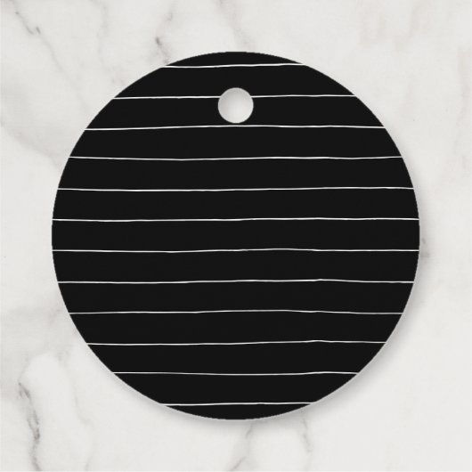 Zwarte & Witte Legant Script Party Hartelijk dank Bedankjes Labels (Achterkant)