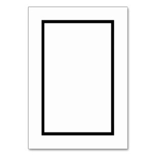 zwarte & witte lege tabelkaart kaart