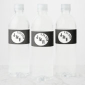 Zwarte & Witte Lente Mineraalwater Fles Verpakking Waterfles Etiket (Flessen)