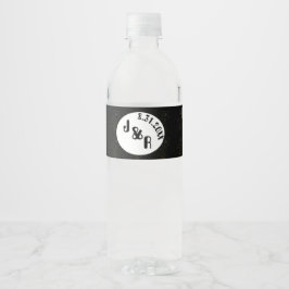 Zwarte & Witte Lente Mineraalwater Fles Verpakking Waterfles Etiket