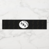 Zwarte & Witte Lente Mineraalwater Fles Verpakking Waterfles Etiket (Enkel label)