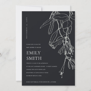 ZWARTE WITTE LIJN DIE DE KAART VAN HET BABY SHOWER