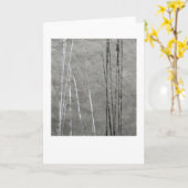 Zwarte & witte lijnen op grijs abstract art. kaart (Gele Bloem)