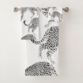 Zwarte witte luipaard bad handdoek (Insitu)