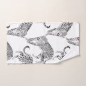 Zwarte witte luipaard bad handdoek (Handdoek)