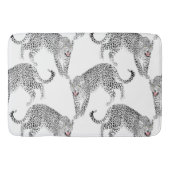 Zwarte witte luipaard badmat (Voorkant)