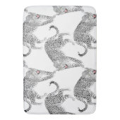 Zwarte witte luipaard badmat (Voorkant Verticaal)