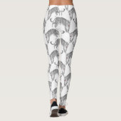 Zwarte witte luipaard leggings (Achterkant)