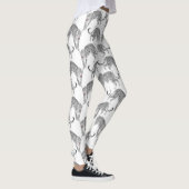 Zwarte witte luipaard leggings (Rechts)