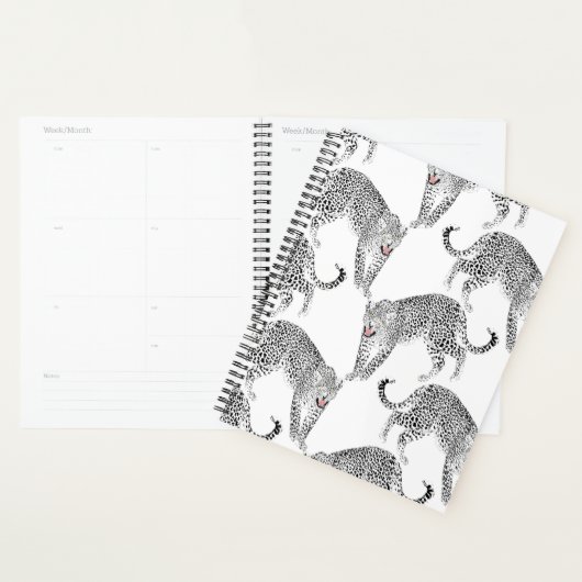 Zwarte witte luipaard planner (Display)