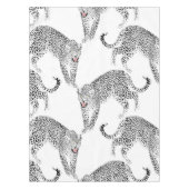 Zwarte witte luipaard tafelkleed (Voorkant)