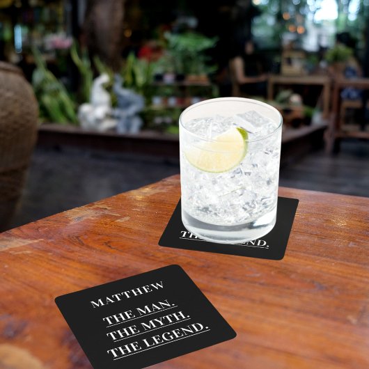 Zwarte witte man mythe legende kartonnen onderzetters