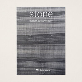 Zwarte witte marmer die juwelen produceert visitekaartje