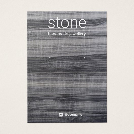 Zwarte witte marmer die juwelen produceert visitekaartje (Voorkant)