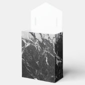 Zwarte & Witte Marmer Modern Glam Trendy Party Bedankdoosjes (Geopend)