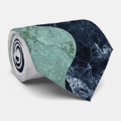 Zwarte witte marmer textuur stropdas (Opgerold)