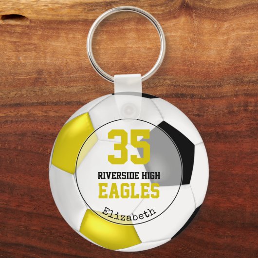 zwarte witte meisjes voetbalteam kleuren sleutelhanger (Voorkant)