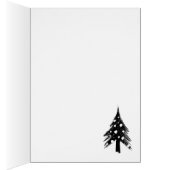 Zwarte witte, minimale, moderne kerstkaarten (Binnen (Rechts))