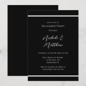 Zwarte & Witte Minimale Verzamelpartij Kaart (Voorkant / Achterkant)