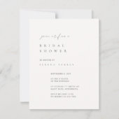 Zwarte & Witte minimalistische bridale Shower-uitn Kaart (Voorkant)