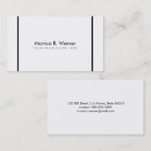 zwarte/witte minimalistische professionele moderne visitekaartje (Voorkant / Achterkant)