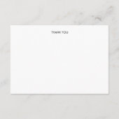 Zwarte & witte Mode DANK U NOTA-KAART Bedankkaart (Achterkant)