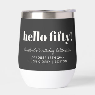 Zwarte Witte Moderne 50e Verjaardag Custom Favor