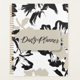 Zwarte Witte Moderne Abstracte Esthetiek Planner