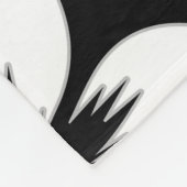 Zwarte witte moderne bloemen blaast fleece deken (Hoek)