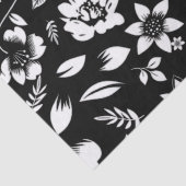 Zwarte witte moderne bloemen blaast tissuepapier (Detail)