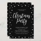 Zwarte & Witte moderne kerstfeestdag Kaart (Voorkant / Achterkant)