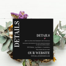 Zwarte witte moderne moderne huwelijksgegevens