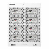 Zwarte witte moderne Super Stars met liefde gemaak Etiket (Full Sheet)