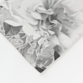 Zwarte witte moderne waterverf bloemen fleece deken (Hoek)