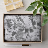 Zwarte witte moderne waterverf bloemen tissuepapier (Geschenk)