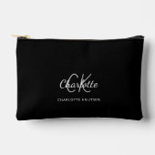 Zwarte witte monogram initiaal etui (Voorkant)