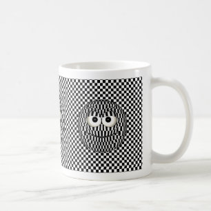 Zwarte witte moticon koffiemok