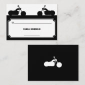 Zwarte witte motorfiets Biker Silhouette-Plaatskaa Plaatskaartje (Voorkant / Achterkant)